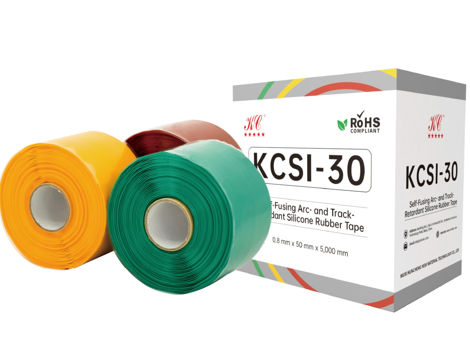 Self-Fusing Arc- and Track-Retardant Silicone Rubber Tape